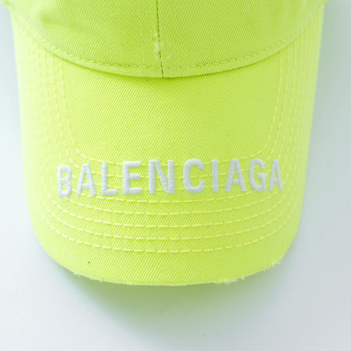 Balenciaga Neon Green Logo Cap Size L