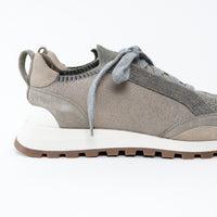 Brunello Cucinelli Grey Knit Sneakers Size 37