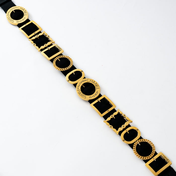Pre-Loved Chanel™ Gold Tone Multi Buckle Belt Size 80/32