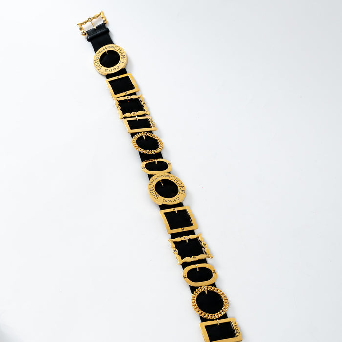 Pre-Loved Chanel™ Gold Tone Multi Buckle Belt Size 80/32