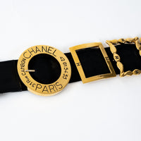 Pre-Loved Chanel™ Gold Tone Multi Buckle Belt Size 80/32