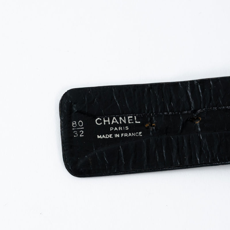 Pre-Loved Chanel™ Gold Tone Multi Buckle Belt Size 80/32