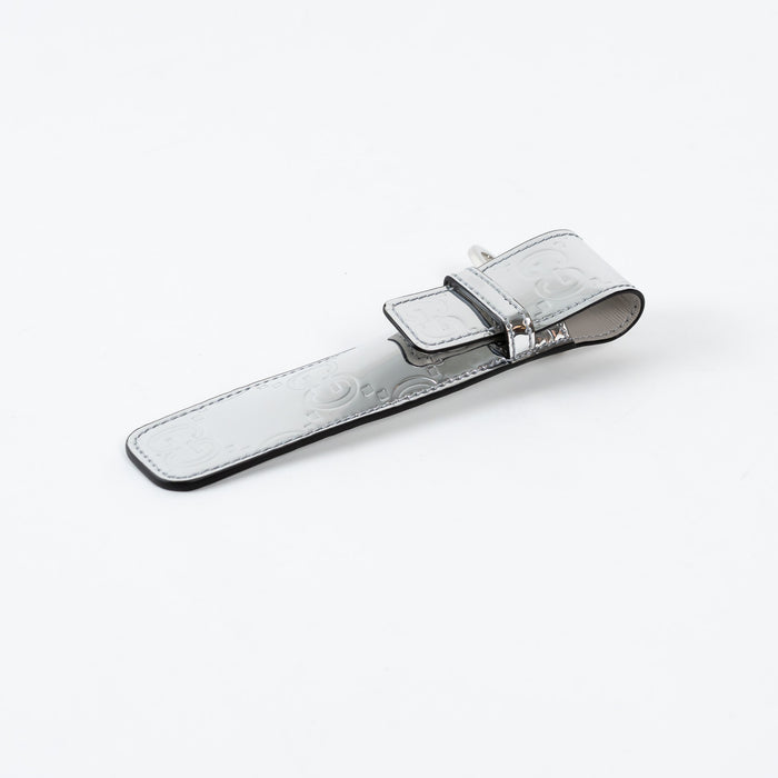 Gucci Metallic GG Monogram Patent Leather Pen Stylus Holder