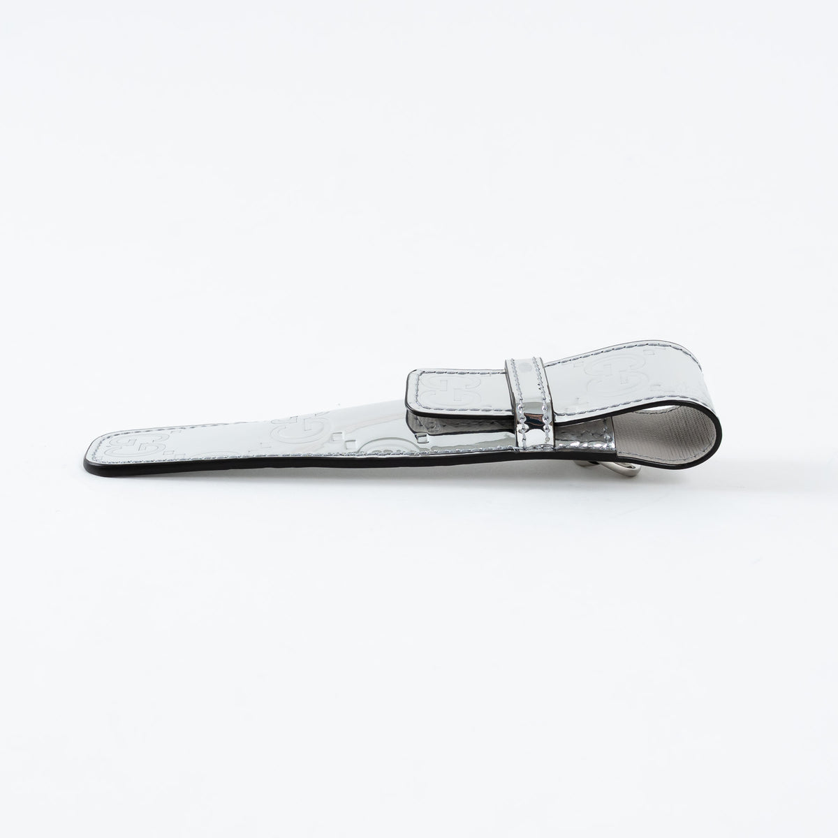 Gucci Metallic GG Monogram Patent Leather Pen Stylus Holder