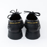 Dior Black Leather and Rubber Boat Style Loafer Size 39