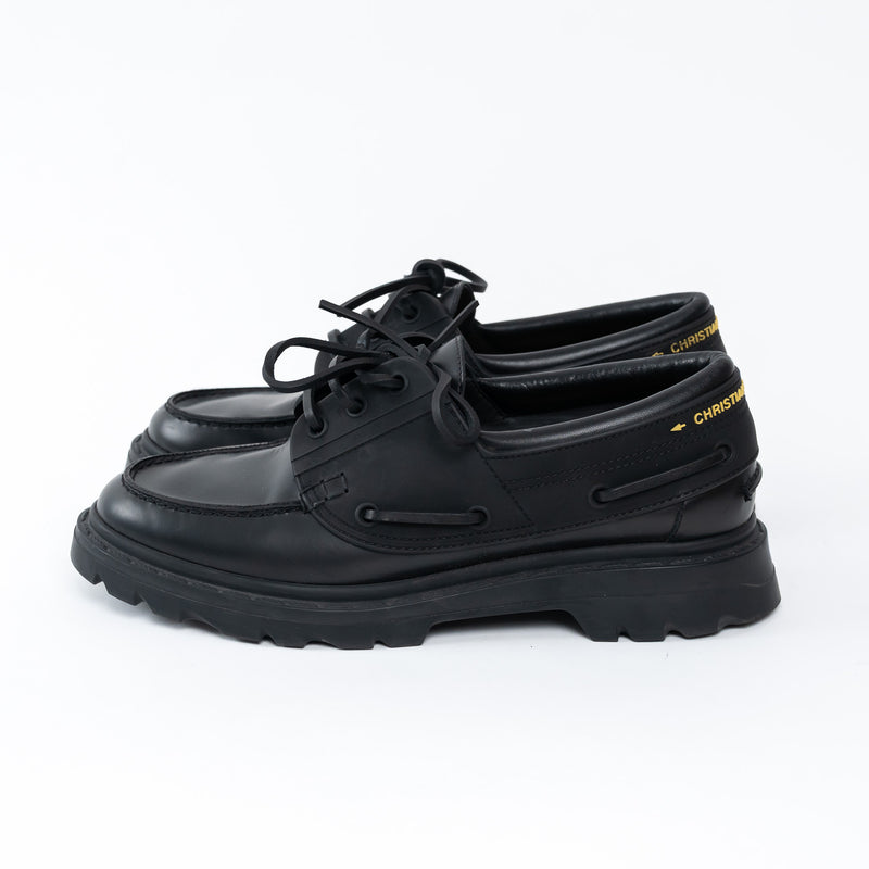 Dior Black Leather and Rubber Boat Style Loafer Size 39