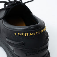 Dior Black Leather and Rubber Boat Style Loafer Size 39