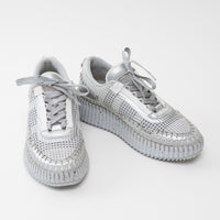 Chloe Nama Recycled Mesh Sneakers in silver