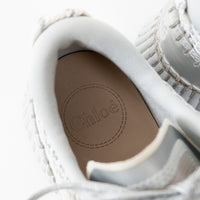 Chloe Silver Nama Recycled Mesh Sneakers Size 38