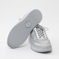 Chloe Silver Nama Recycled Mesh Sneakers Size 38