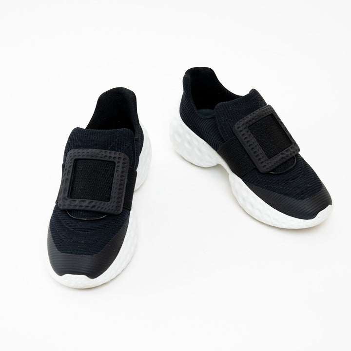 Roger Vivier Black Fabric Mesh Sneakers Size 34.5