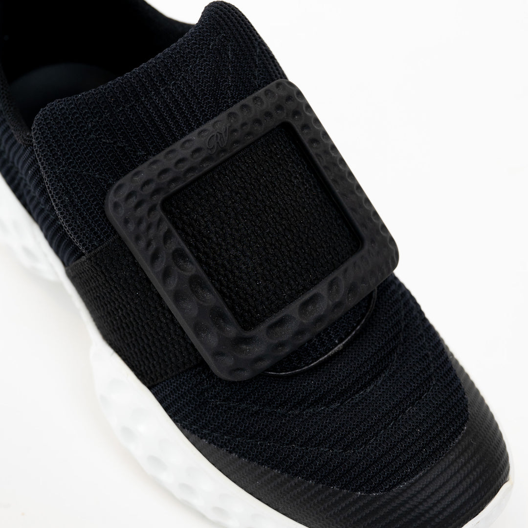 Roger Vivier Black Fabric Mesh Sneakers Size 34.5