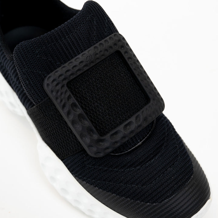Roger Vivier Black Fabric Mesh Sneakers Size 34.5