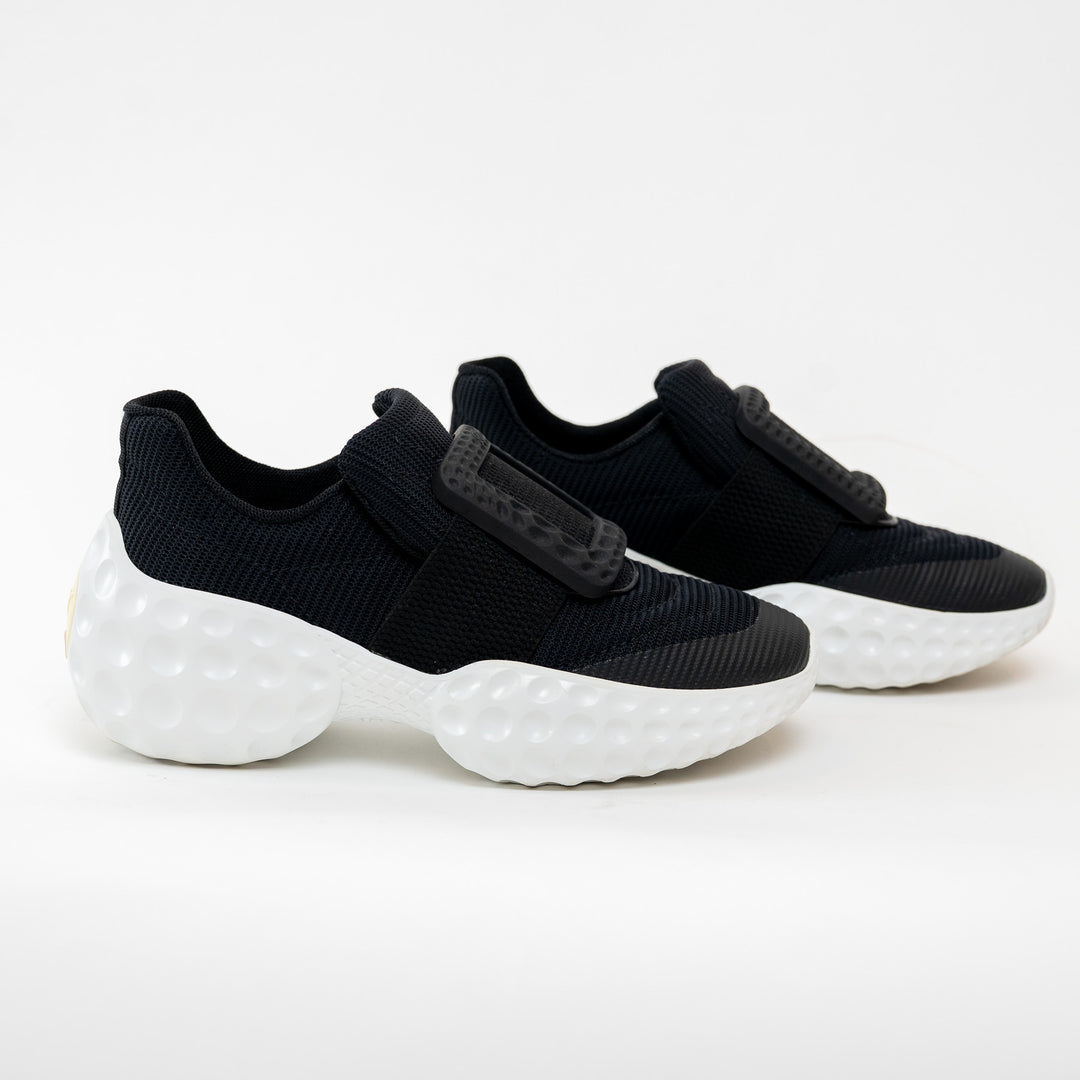 Roger Vivier Black Fabric Mesh Sneakers Size 34.5