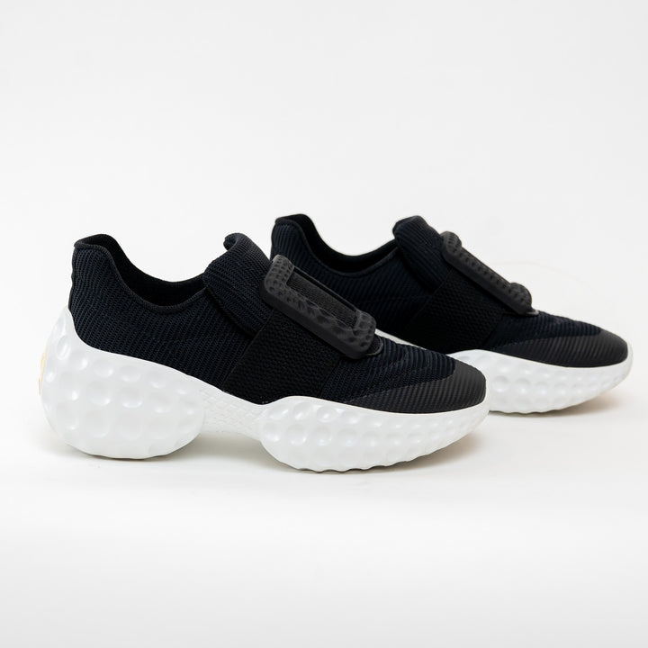 Roger Vivier Black Fabric Mesh Sneakers Size 34.5