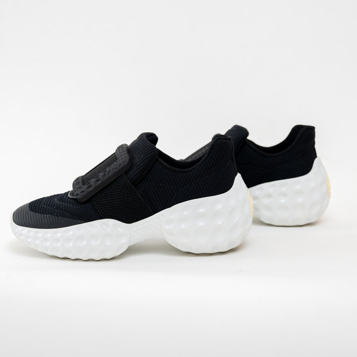 Roger Vivier Black Fabric Mesh Sneakers Size 34.5