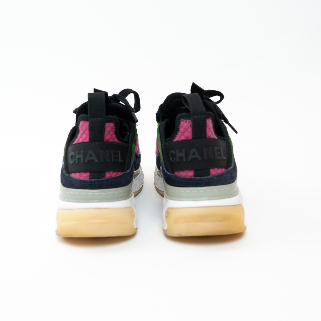 Pre-Loved Chanel™ Multicolor Suede Sneakers Size 36