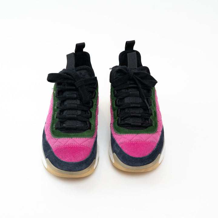 Pre-Loved Chanel™ Multicolor Suede Sneakers Size 36
