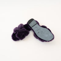 Hermes Violet Shearling Oran Sandals Size 37