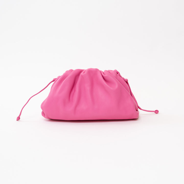Bottega Veneta "The Mini Pouch" Clutch in Pink Calfskin Leather 