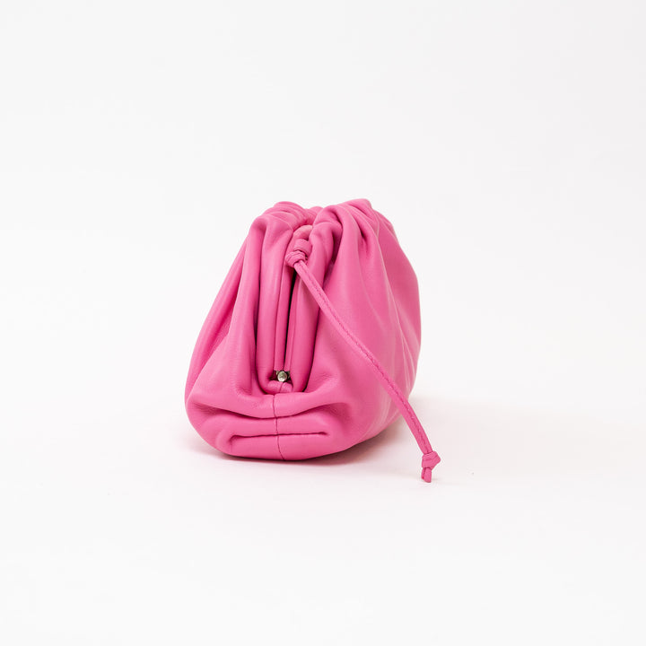 Bottega Veneta Pink Calfskin Leather The Mini Pouch