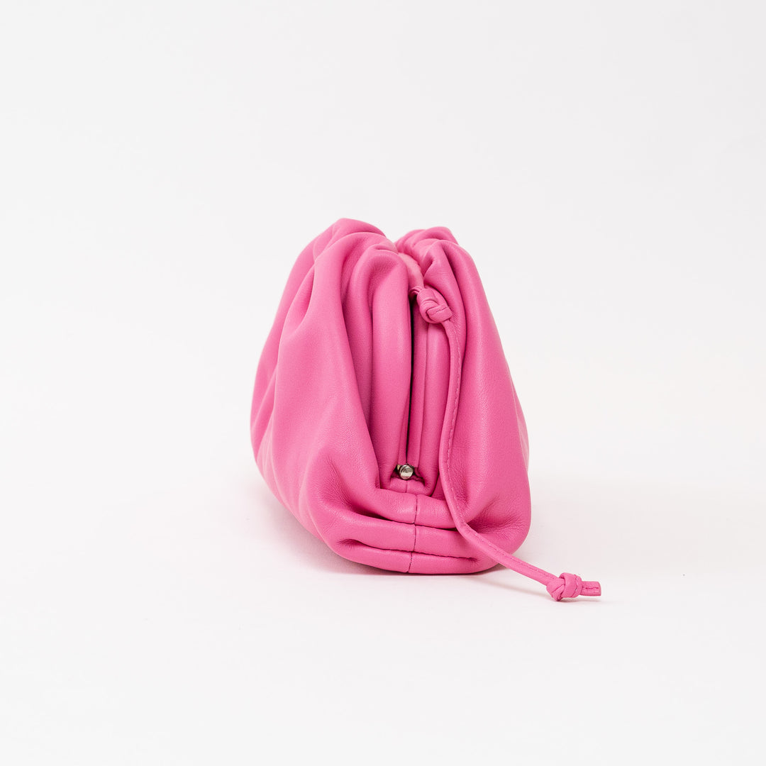 Bottega Veneta Pink Calfskin Leather The Mini Pouch