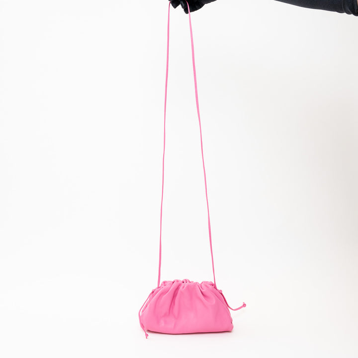 Bottega Veneta Pink Calfskin Leather The Mini Pouch