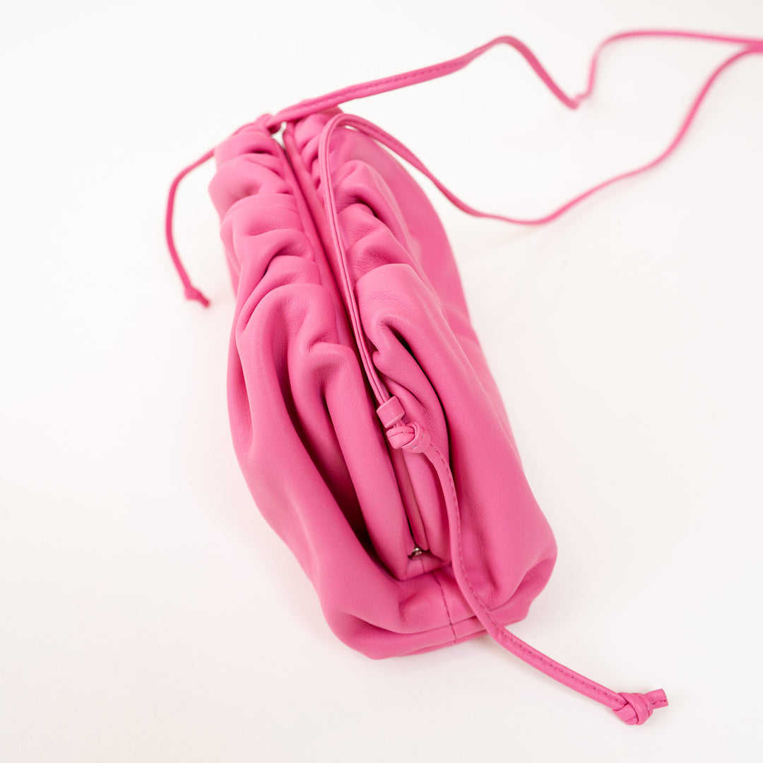 Bottega Veneta Pink Calfskin Leather The Mini Pouch