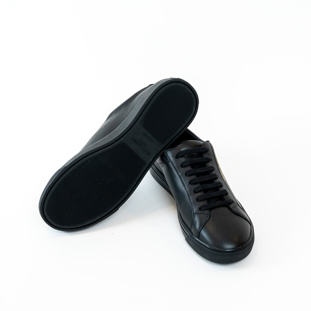 Saint Laurent Black Leather Sneakers Size 38