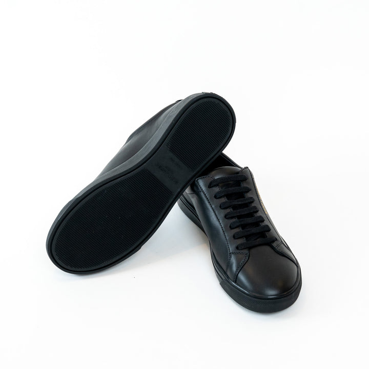 Saint Laurent Black Leather Sneakers Size 38