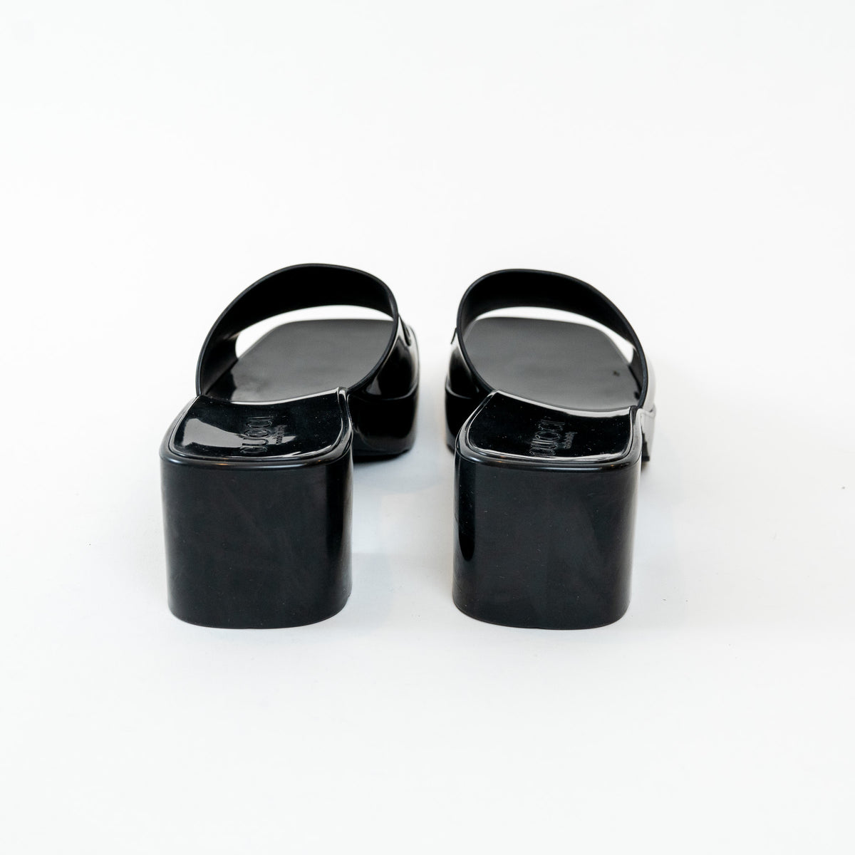 Gucci Black Embossed Block Heel Sandals Size 39