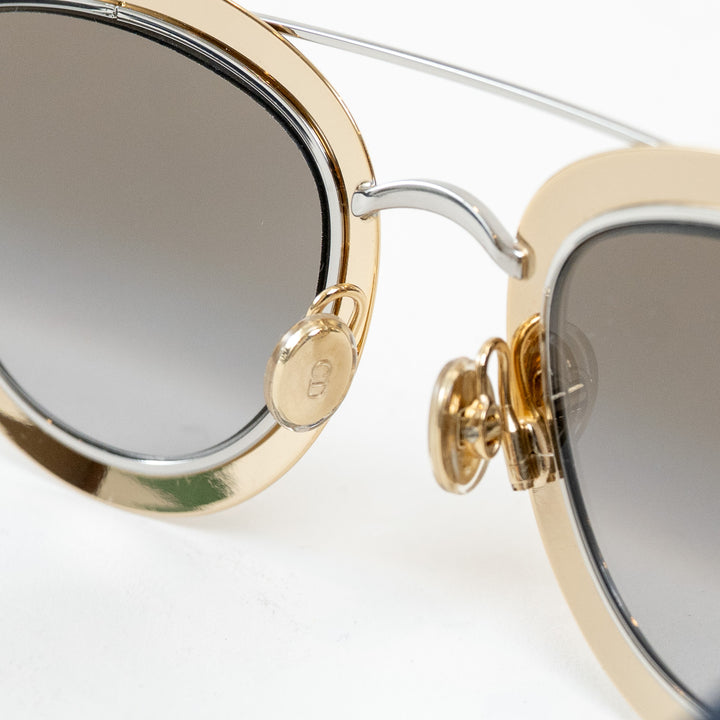 Dior Light Gold and Navy Double Bridge DiorChromic Sunglasses