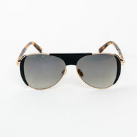 Jimmy Choo Black Mirror Gradient Aviator Sunglasses