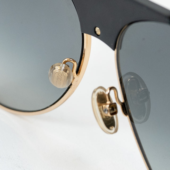 Jimmy Choo Black Mirror Gradient Aviator Sunglasses
