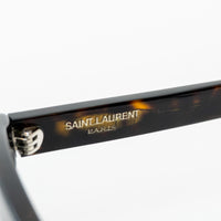 Saint Laurent Dark Tortoise Shell Rectangle Frame Glasses