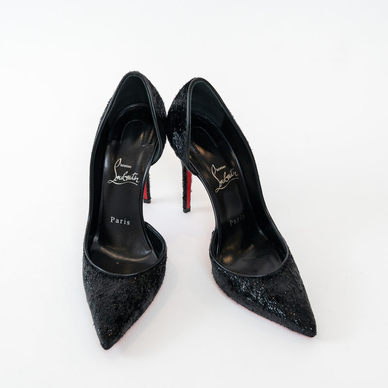 Christian Louboutin Black Velvet Iriza Pumps Size 39.5