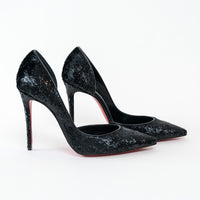 Christian Louboutin Black Velvet Iriza Pumps Size 39.5