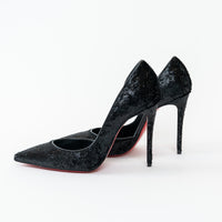 Christian Louboutin Black Velvet Iriza Pumps Size 39.5
