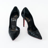 Christian Louboutin Black Velvet Iriza Pumps Size 39.5