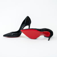Christian Louboutin Black Velvet Iriza Pumps Size 39.5