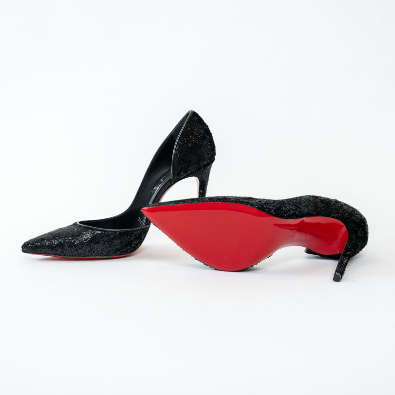 Christian Louboutin Black Velvet Iriza Pumps Size 39.5