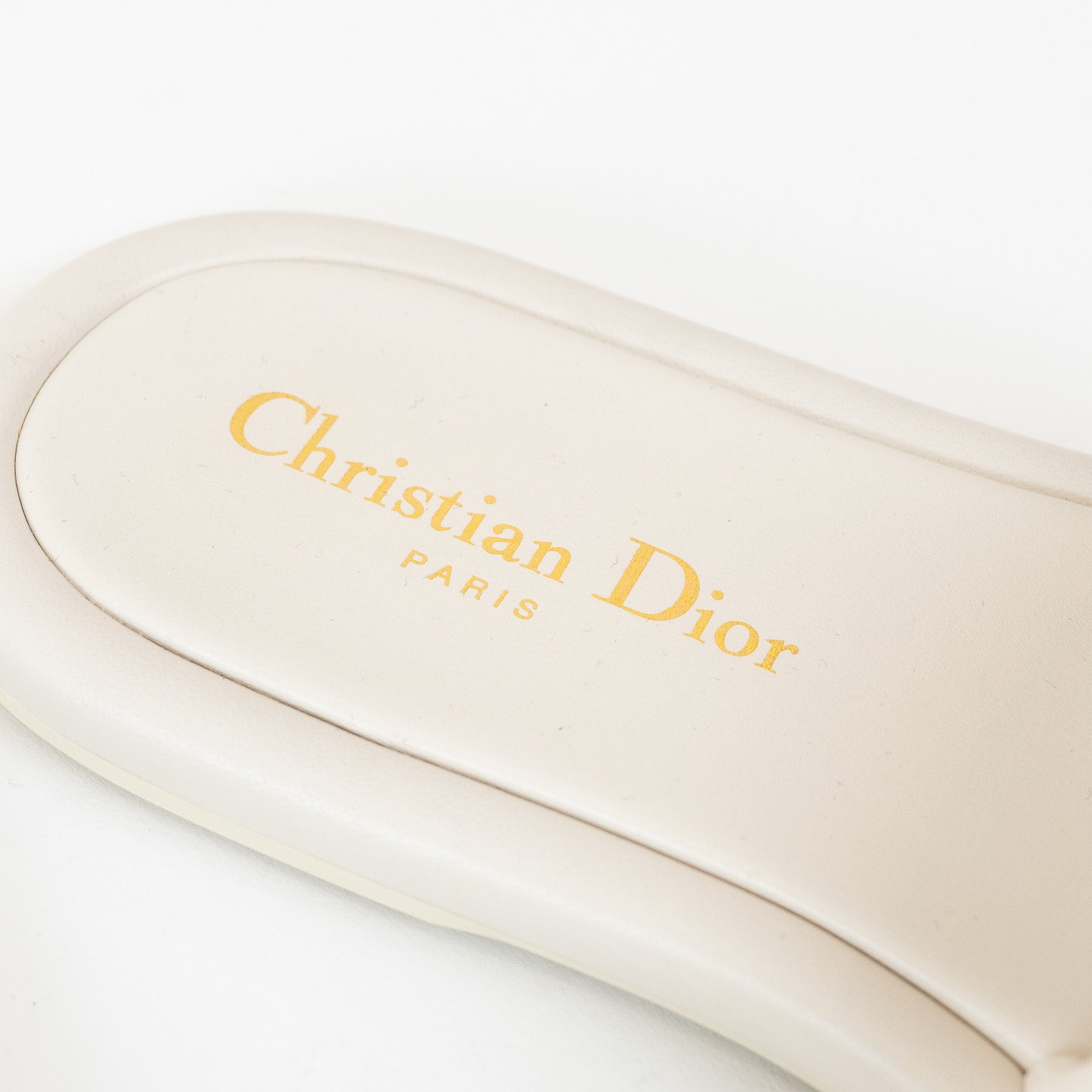 Christian Dior White Lambskin Embossed Every-D Slide Size 36 – LFC Ltd