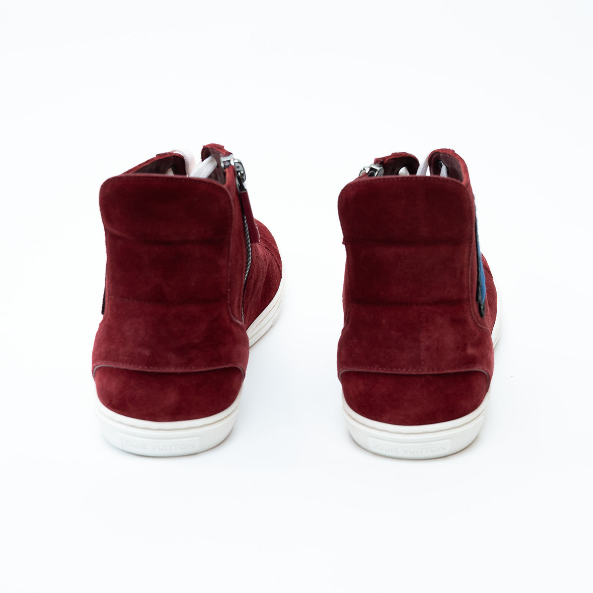 Louis Vuitton Burgundy High Top Sneakers Size 8.5