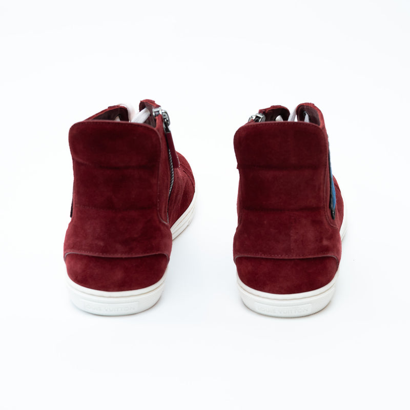 Louis Vuitton Burgundy High Top Sneakers Size 8.5