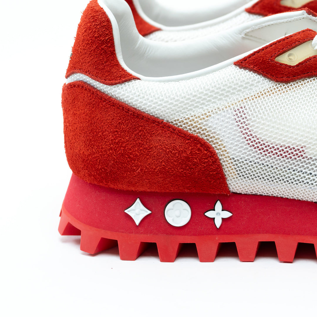 Mens Louis Vuitton Red/White Low Top Sneakers Size 8.5