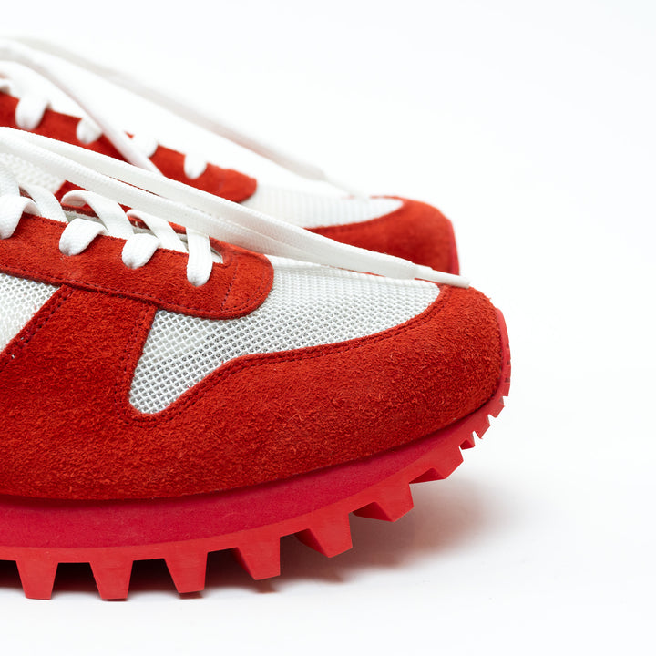 Mens Louis Vuitton Red/White Low Top Sneakers Size 8.5