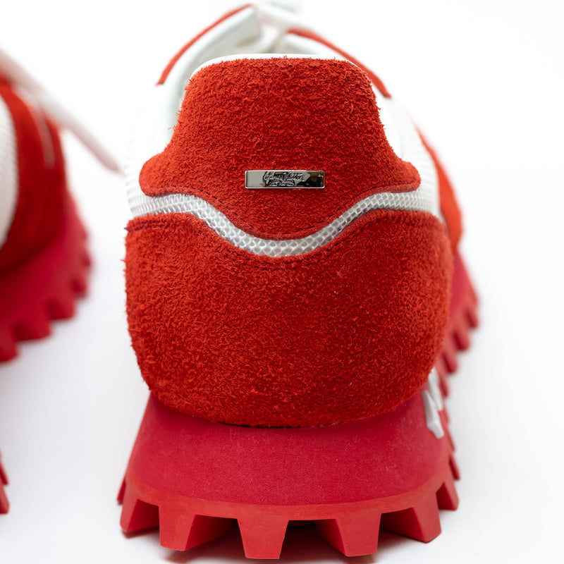 Louis Vuitton Red/White Low Top Sneakers Size 8.5