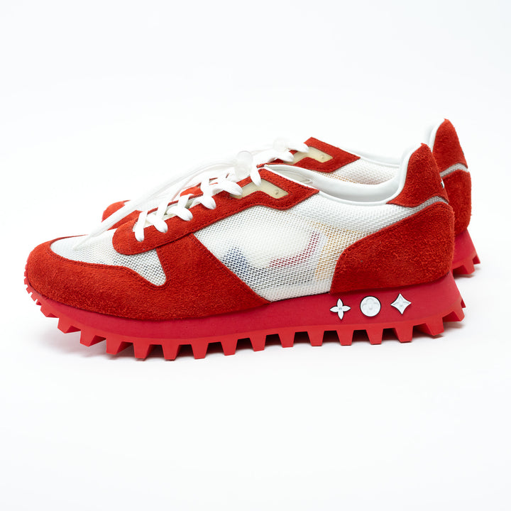 Mens Louis Vuitton Red/White Low Top Sneakers Size 8.5