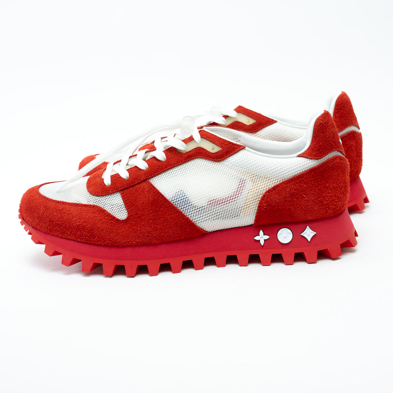 Louis Vuitton Red/White Low Top Sneakers Size 8.5