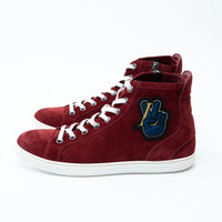 Louis Vuitton Burgundy High Top Sneakers Size 8.5